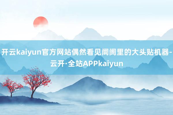 开云kaiyun官方网站偶然看见阛阓里的大头贴机器-云开·全站APPkaiyun