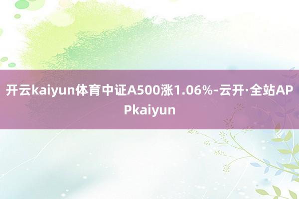 开云kaiyun体育中证A500涨1.06%-云开·全站APPkaiyun