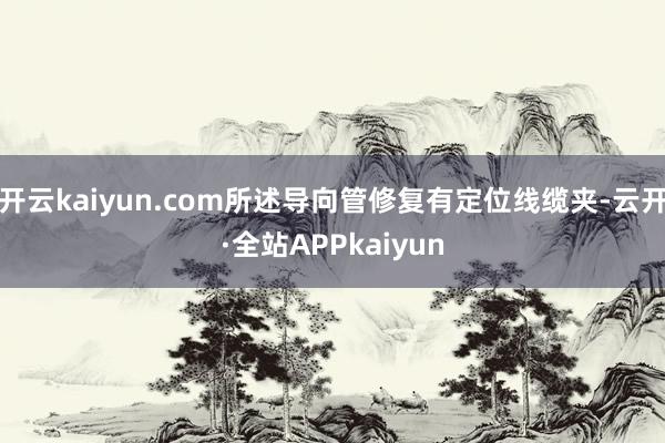 开云kaiyun.com所述导向管修复有定位线缆夹-云开·全站APPkaiyun