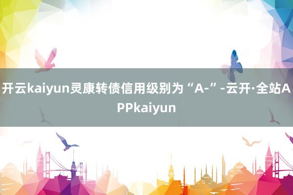 开云kaiyun灵康转债信用级别为“A-”-云开·全站APPkaiyun